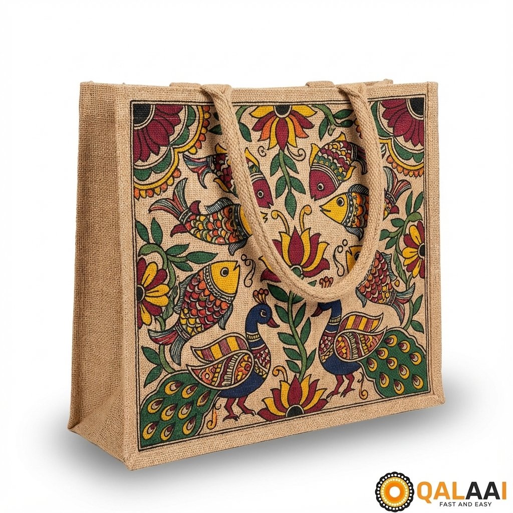Madhubani Print Jute Bag