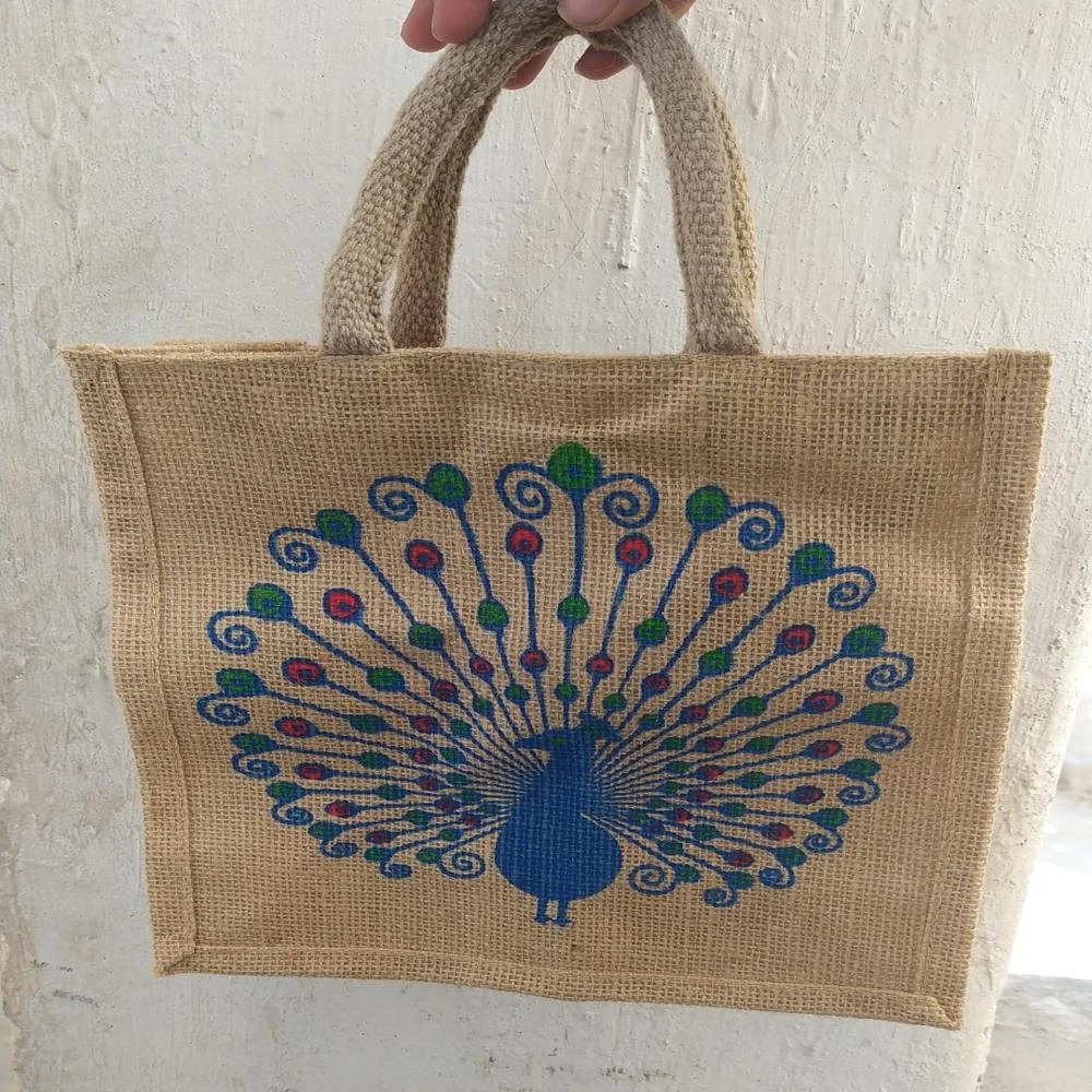 Natural Brown 5kg Printed Jute Bags