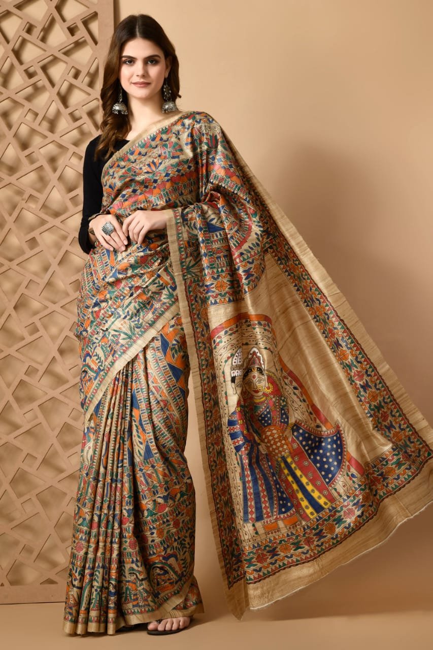 Pure Tussar Silk Sarees1