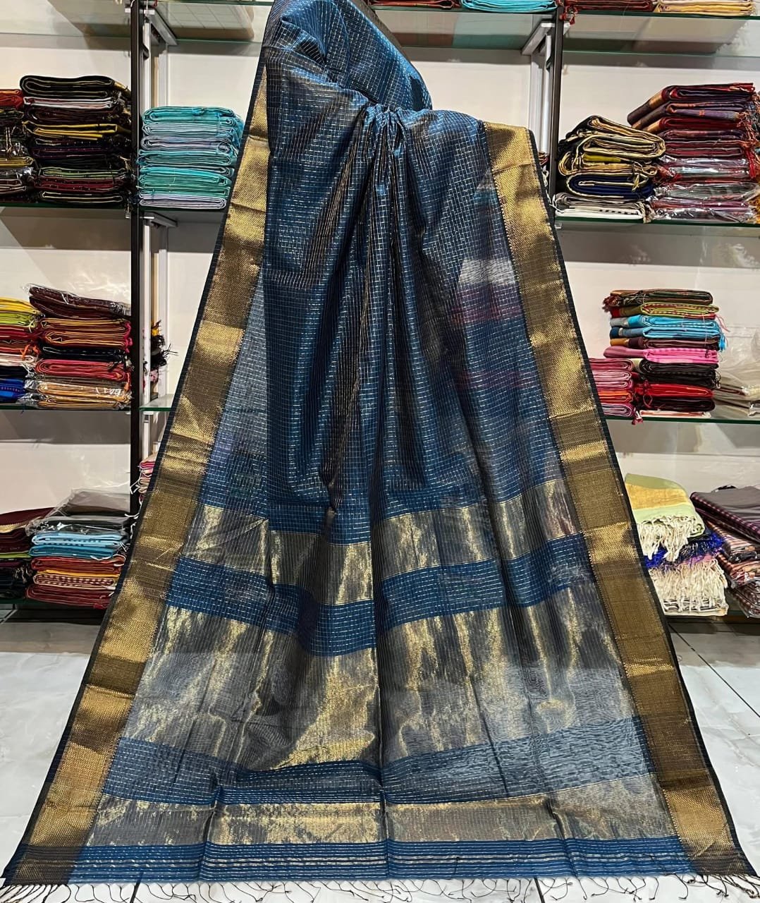 Handloom Maheshwari Silk Saree