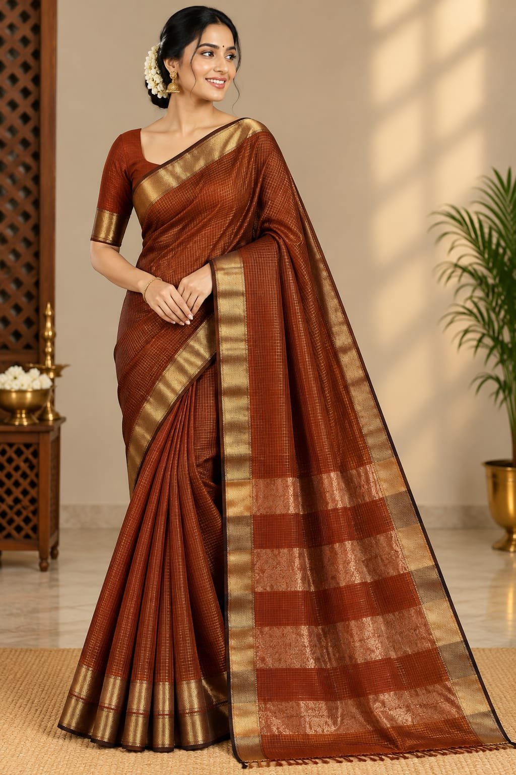 Handloom Maheshwari Silk Saree11
