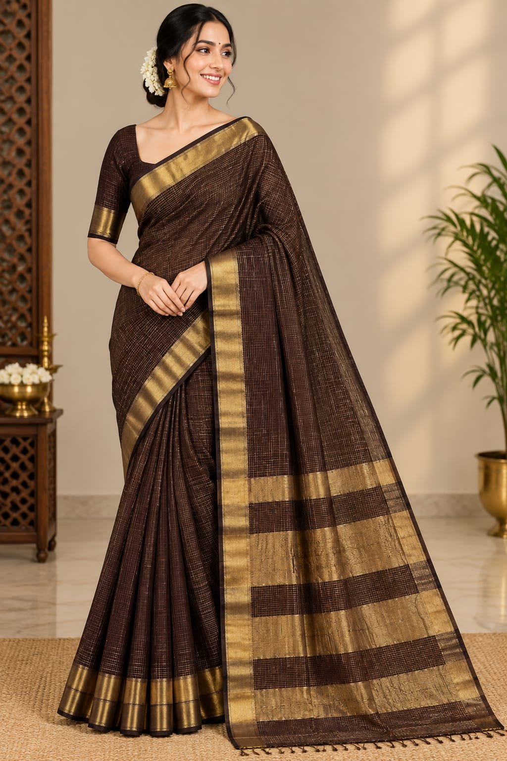 Handloom Maheshwari Silk Saree6