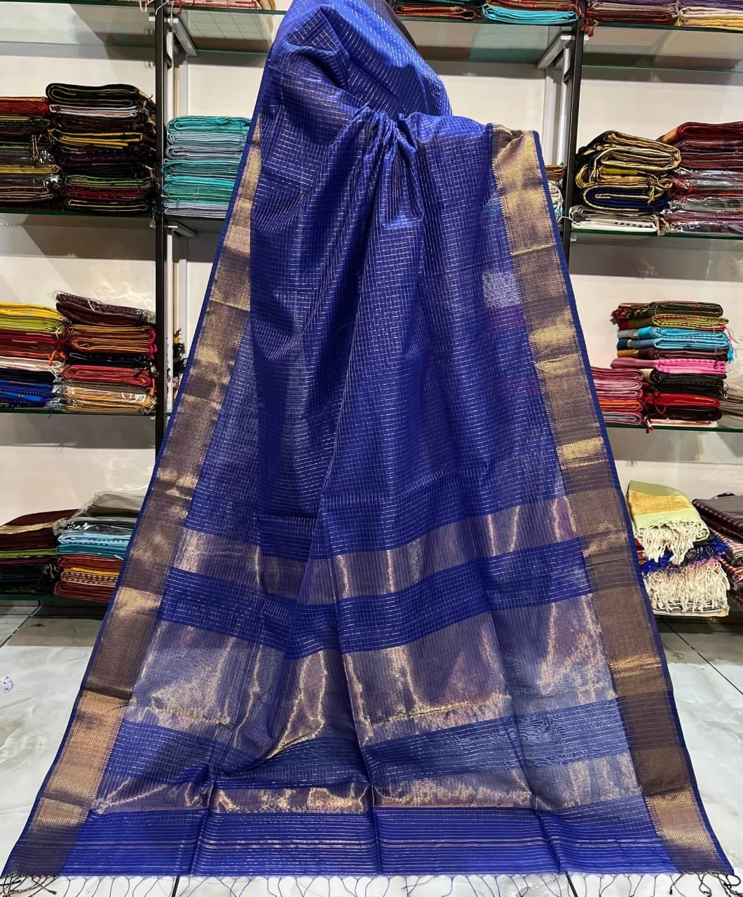 Handloom Maheshwari Silk Saree2