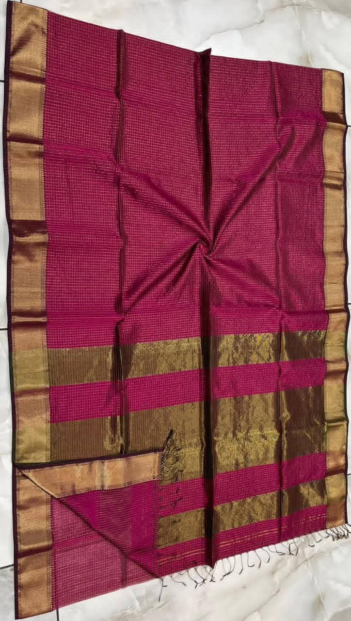 Handloom Maheshwari Silk Saree1