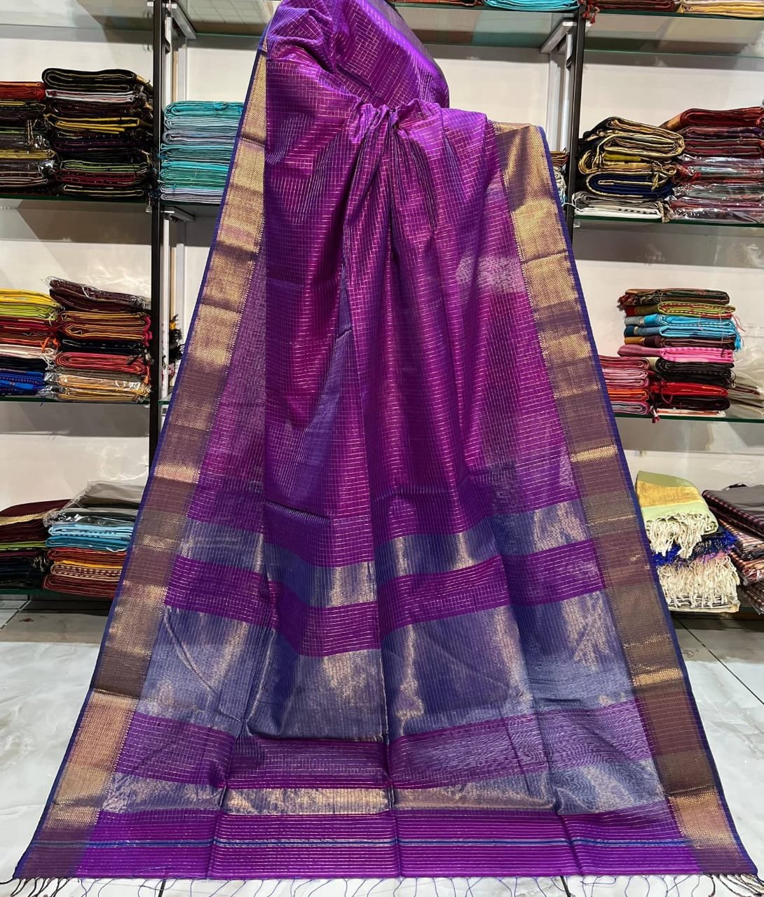Handloom Maheshwari Silk Saree7